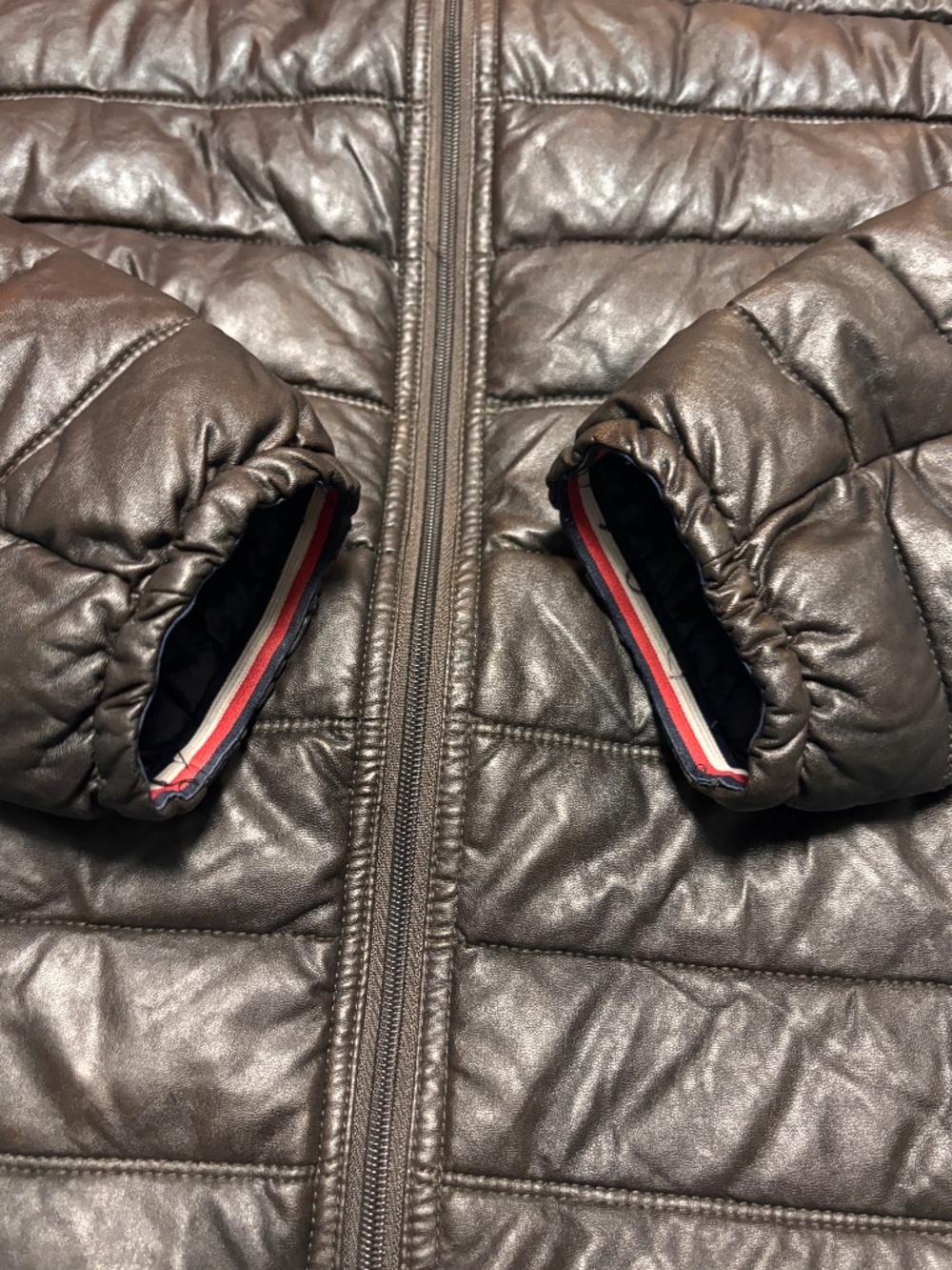 Mens Brown Tommy Hilfiger Puffer Winter Coat Jacket Size 2XL - Picture 2 of 11